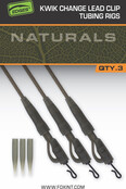 Montages tubulaires à clip plomb Kwik Change FOX Edges Naturals (lot de 3)