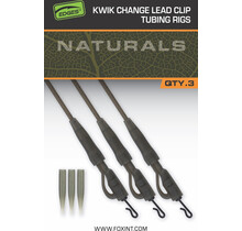 FOX Edges Naturals Kwik Change Lead Clip Tubing Rigs 3pcs