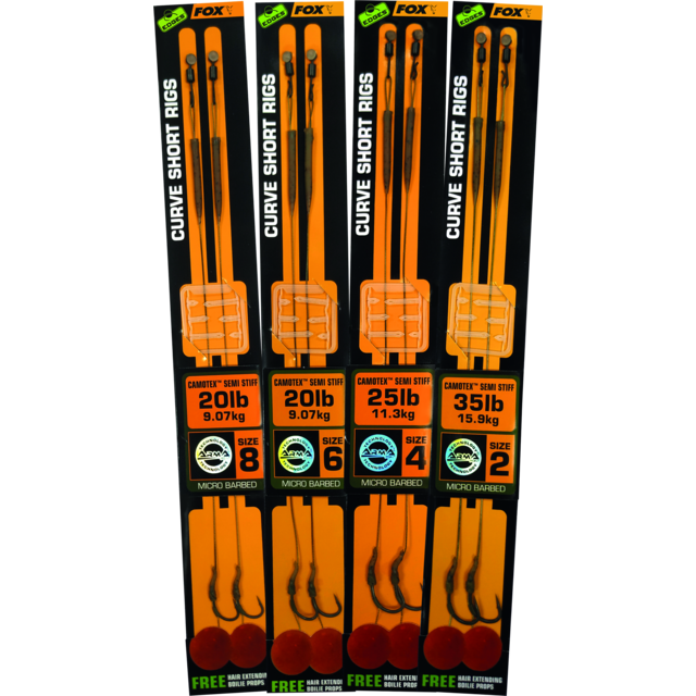 FOX Edges Curve Short Taille 2 35lb Camotex Semi Rigide 2 pièces