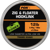 Bas de ligne FOX Zig and Floater Trans Khaki 10 lb 0,26 mm