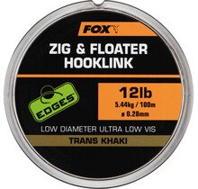 Bas de ligne FOX Zig and Floater Trans Khaki 10 lb 0,26 mm