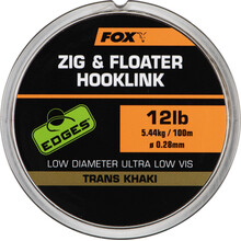 FOX Zig and Floater Hooklink Trans Khaki 10lb 0,26mm