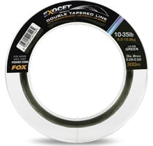 Línea FOX Exocet Pro Low Vis verde de doble conicidad 0,26 mm 0,50 mm 300 m