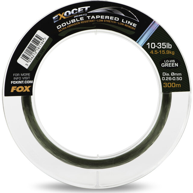 FOX Exocet Pro Low Vis grøn dobbeltkonisk line 0,26 mm 0,50 mm 300 m