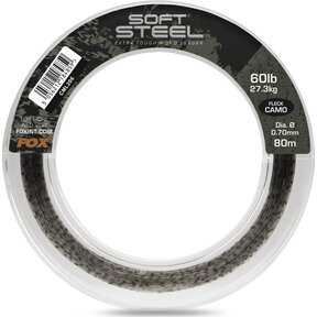 FOX Soft Steel Fleck Camo Vorfach 60lb 27,3kg 0,70mm 80m