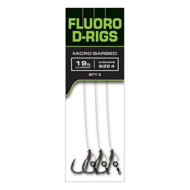 Aparejos FOX Carp Ready Rigs Fluoro D-Rig Tamaño 4 3 piezas