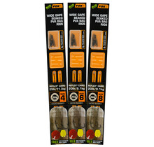 Aparejos FOX Edges Wide Gape Beaked PVA Ready Rigs de 25 lb, tamaño 4