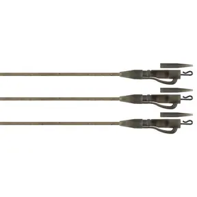 Montages FOX Edges Naturals Tubing Leadclip Ready Rigs Taille 7, 3 pièces