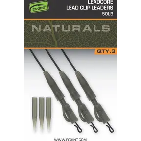 FOX Naturals Leadcore PG Lead Clip Vorfächer 50lb x 3