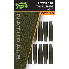 FOX Edges Naturals Power Grip Tail Rubbers Størrelse 7 10 stk.