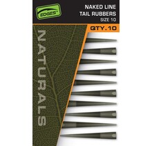 FOX Edges Naturals Naked Line Gomme per coda, misura 10, 10 pezzi