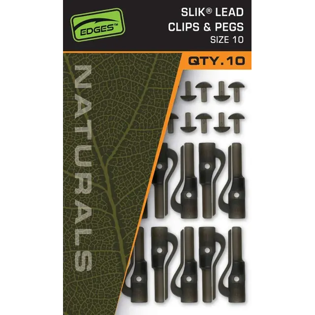 Clip para correa FOX Edges Naturals tamaño 10 Swallow + clavijas (10 unidades)