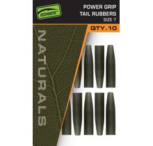 Gomas de cola FOX Edges Naturals Power Grip Naked Line, tamaño 7, 10 unidades
