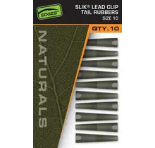 FOX Edges Naturals Taille 10 Slik Lead Clip Tail Rubber 10 pièces