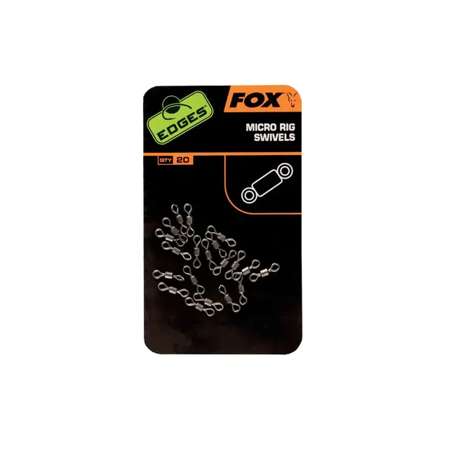 Eslabones giratorios FOX Edges Micro Rig, 20 unidades
