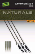 FOX Naturals Submerge Leaders 30lb x 3