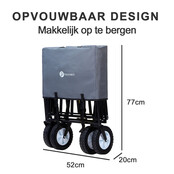Packaway XL Foldable Wagon Grey 80kg