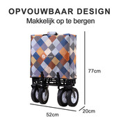 Packaway XL Opvouwbare Bolderkar Blok 80kg