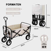 Packaway XL Opvouwbare Bolderkar Taupe 80kg