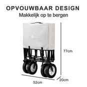 Packaway XL Faltwagen, Taupe, 80 kg