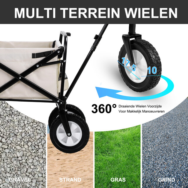 Packaway XL Foldable Wagon Taupe 80kg