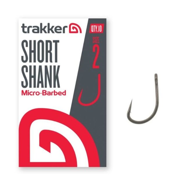 Anzuelos Trakker de vástago corto con microbarba