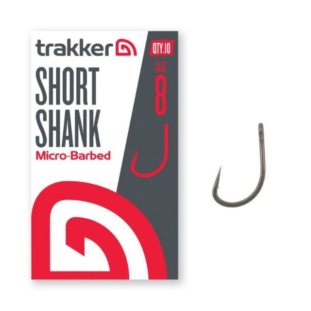 Anzuelos Trakker de vástago corto con microbarba