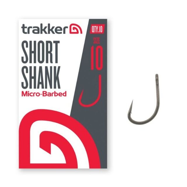 Anzuelos Trakker de vástago corto con microbarba