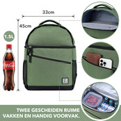 Borsa termica da 25 litri, verde