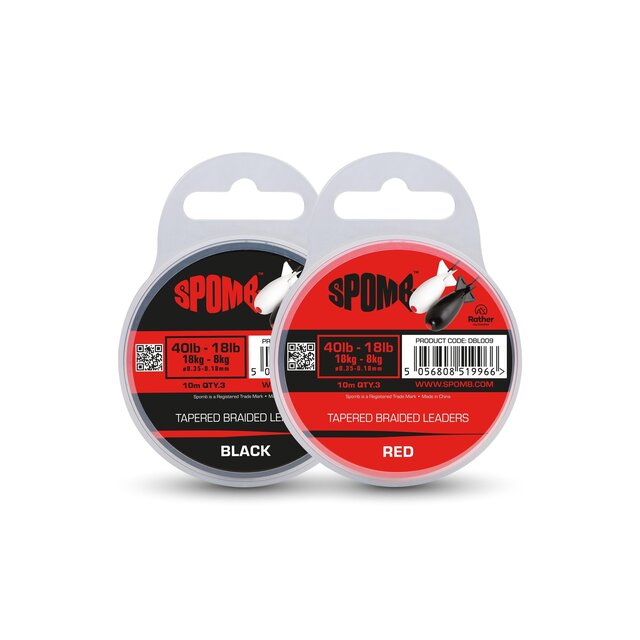 Konische geflochtene Vorfächer, 3 Stück, 40 lb-18 lb
