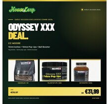 Oferta combinada CC Moore Odyssey XXX: boilies, pop-ups y potenciador de cebo.