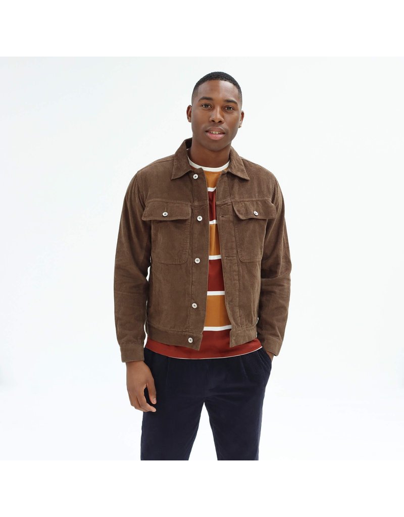 FAR AFIELD WATTS JACKET DARK BROWN CORD 