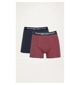 KNOWLEDGE COTTON APPARAL KNOWLEDGE COTTON MAPLE 2-PACK UNDERWEAR POMPEAIN RED