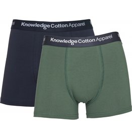 KNOWLEDGE COTTON APPARAL KNOWLEDGE COTTON MAPLE 2-PACK UNDERWEAR PINENEEDLE
