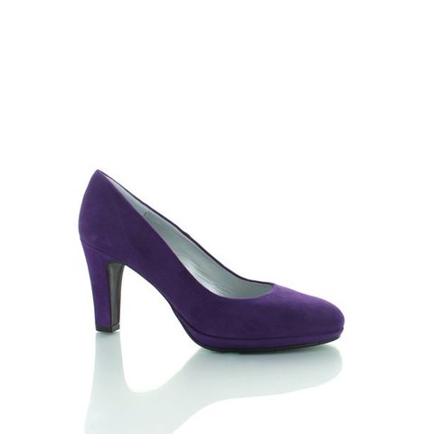 Basispump Capri, Suede Pumps Paars