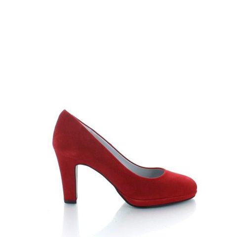 Basispump Capri, Suede Pumps Rood