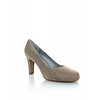 Basispump Capri, Suede Pumps Licht Taupe