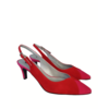 Mirano, Suede Slingback Pumps Rood | Roze