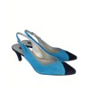 Mirano, Suede Slingback Pumps Zomers Blauw