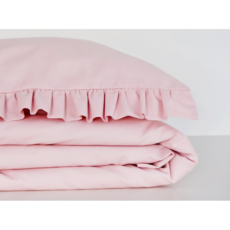 Ruffle poeder roze dekbedovertrek Glitz4kids