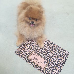 glitz4kids Honden placemat met naam | Leopard