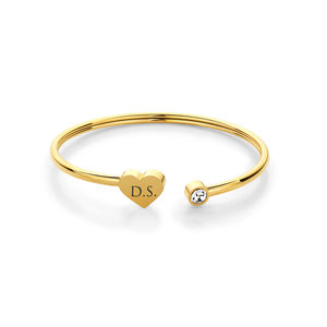 glitz4kids Armband heart | Goud