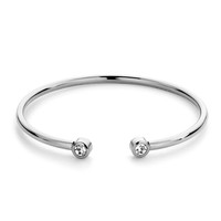 Diamond bangle| Silver