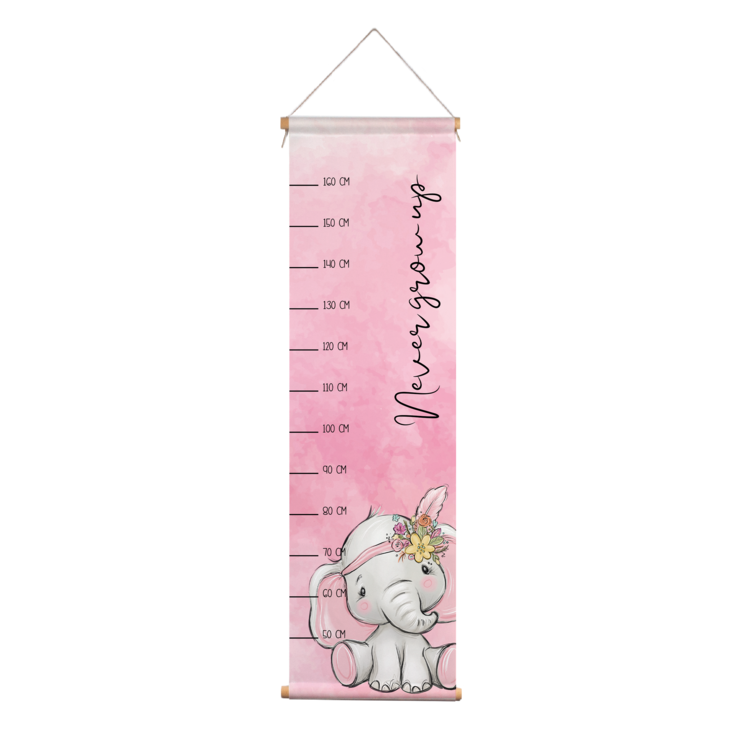 Glitz4kids Groeimeter | Olifant met veren