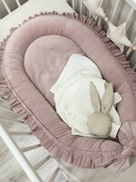 Glitz4kids Baby nestje - Velvet luxury poeder roze