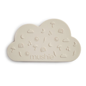 Glitz4kids Mushie - Bijtring wolk - Grey - Met naam