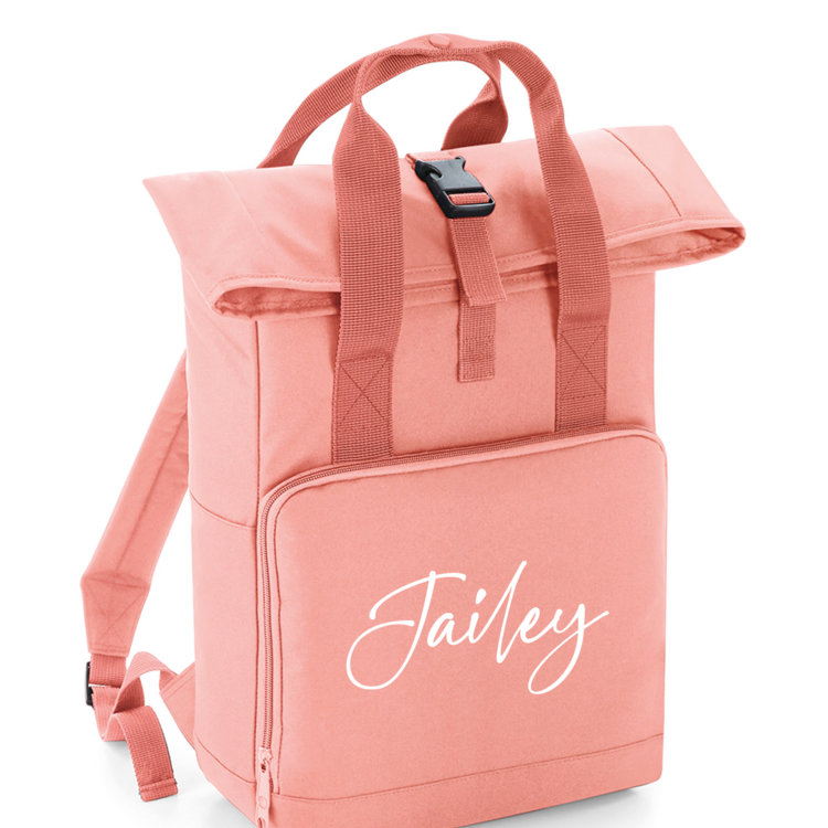 glitz4kids Roll up backpack | Blush pink