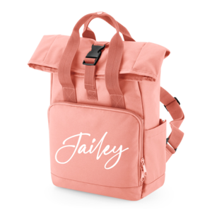 glitz4kids Roll up backpack | Blush pink -MINI