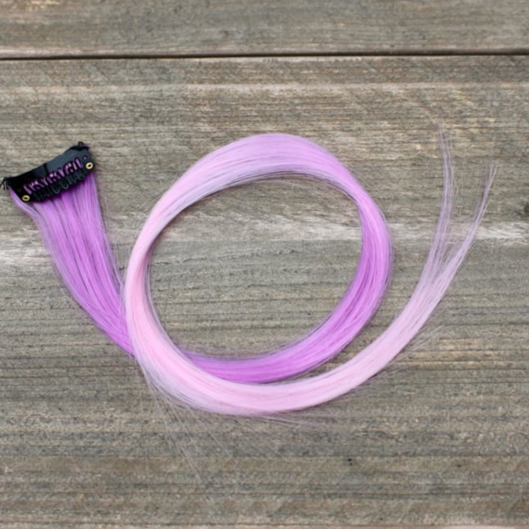 Glitz4kids Synthetische hair extension “Lilac/ Baby Pink” clip in