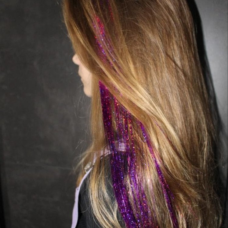 Glitz4kids Hair Tinsel Glitter | Oud roze